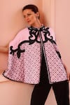 Shop_Nika 1.0_Pink Designer Pearl Lia Cape _at_Aza_Fashions