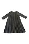 Buy_KA-Sha_Black Cotton Embroidery Split V-neck And White Striped Tunic _Online_at_Aza_Fashions