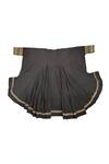 Buy_KA-Sha_Black Handloom Cotton Embroidery Round Neck And Gold Handwoven Tunic _Online_at_Aza_Fashions