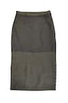 KA-Sha_Black Cotton And Gold Handwoven Skirt _Online_at_Aza_Fashions