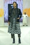 Buy_KA-Sha_Black Cotton Embroidery Handwoven Blazer _at_Aza_Fashions