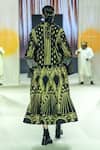 Shop_KA-Sha_Black Cotton Beads And Gold Printed Skirt _at_Aza_Fashions