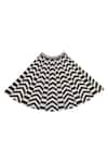 KA-Sha_Black Cotton And White Chevron Skirt _Online_at_Aza_Fashions