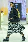 Shop_KA-Sha_Black Cotton And White Chevron Skirt _at_Aza_Fashions