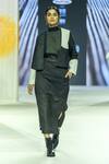 Buy_KA-Sha_Black Handloom Cotton Round Neck Handspun Jacket _at_Aza_Fashions