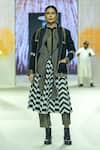 Shop_KA-Sha_Black Cotton Collared Handspun Shirt _at_Aza_Fashions