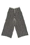 KA-Sha_Black Cotton And White Striped Pant _Online_at_Aza_Fashions