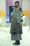 Buy_KA-Sha_Black Cotton And White Striped Pant _at_Aza_Fashions