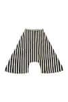 KA-Sha_Black Cotton And White Striped Handspun Pant _Online_at_Aza_Fashions