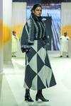 Buy_KA-Sha_Black Cotton Geometric Pattern And White Skirt _Online_at_Aza_Fashions