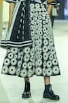 Buy_KA-Sha_Black Cotton And White Floral Print Skirt _Online_at_Aza_Fashions