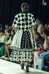 Shop_KA-Sha_Black Cotton And White Floral Print Skirt _at_Aza_Fashions