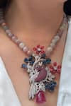 Buy_Studio6 Jewels_Multi Color Beads Necklace And Earring Set _Online_at_Aza_Fashions