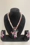 Shop_Studio6 Jewels_Multi Color Beads Necklace And Earring Set _at_Aza_Fashions