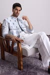 Buy_Sanjev Marwaaha_White Cotton, Silk Embroidery Ivory Designer Kurta Set _Online_at_Aza_Fashions
