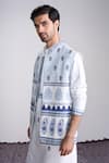 Shop_Sanjev Marwaaha_White Cotton, Silk Embroidery Ivory Designer Kurta Set _Online_at_Aza_Fashions