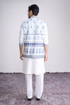 Shop_Sanjev Marwaaha_White Cotton, Silk Embroidery Ivory Designer Kurta Set _at_Aza_Fashions