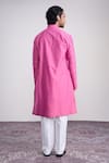 Shop_Sanjev Marwaaha_Pink Cotton, Silk Embroidery, Sequins Designer Kurta Set _at_Aza_Fashions
