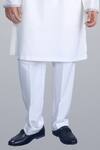 Sanjev Marwaaha_Ivory Cotton, Silk Embroidery Kurta And Pant Set _Online_at_Aza_Fashions