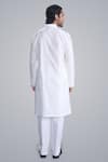 Shop_Sanjev Marwaaha_Ivory Cotton, Silk Embroidery Kurta And Pant Set _at_Aza_Fashions