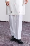 Shop_Sanjev Marwaaha_Ivory Chanderi , Silk, Chanderi, Embroidery Kurta Set _Online_at_Aza_Fashions