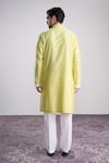 Shop_Sanjev Marwaaha_Green Cotton, Silk Embroidery Light Kurta Set _at_Aza_Fashions