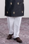 Buy_Sanjev Marwaaha_Black Cotton, Silk Embroidery Kurta Set _Online_at_Aza_Fashions