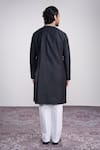 Shop_Sanjev Marwaaha_Black Cotton, Silk Embroidery Kurta Set _at_Aza_Fashions
