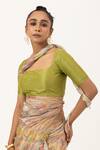 Unallume By Nisha_Multi Color Silk Saree With Blouse Piece _Online_at_Aza_Fashions