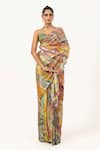 Buy_Unallume By Nisha_Multi Color Silk Verdant Symphony Saree _at_Aza_Fashions