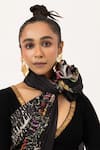 Unallume By Nisha_Black Silk Celosia Majesty Saree _Online_at_Aza_Fashions