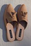 Shradha Hedau Footwear Couture_Beige Isla Mules _Online_at_Aza_Fashions