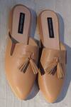 Buy_Shradha Hedau Footwear Couture_Beige Isla Mules _at_Aza_Fashions