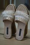 Buy_Shradha Hedau Footwear Couture_Beige Mabel Embroidered Flats _at_Aza_Fashions