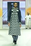 Shop_KA-Sha_Black Cotton And White Striped Pant _at_Aza_Fashions