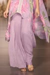 Basanti - Kapde Aur Koffee_Lilac Crepe Mirrors, Sequins V-neck Kaftan Set_Online_at_Aza_Fashions