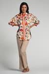 Buy_Taroob_Multi Color Silk, Modal, Satin Embroidery Collared Bageecha Shirt 