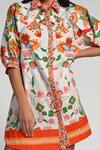 Taroob_Multi Color Cotton, Poplin Collared Floral Utopia Dress _at_Aza_Fashions