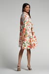 Taroob_Multi Color Cotton, Poplin Collared Floral Utopia Midi Dress _Online_at_Aza_Fashions