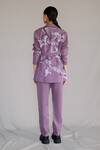 Shop_Anurag Gupta_Purple Crepe, Brocade Mauve Map Coat Set _at_Aza_Fashions