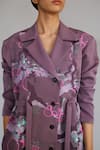 Shop_Anurag Gupta_Purple Crepe, Brocade Mauve Map Coat Set _Online_at_Aza_Fashions