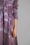Anurag Gupta_Purple Crepe High Neck Mauve Map Long Dress _Online_at_Aza_Fashions