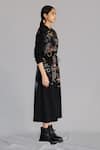 Anurag Gupta_Black Crepe Embroidery High Neck Map Long Dress _Online_at_Aza_Fashions