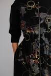 Buy_Anurag Gupta_Black Crepe Embroidery High Neck Map Long Dress _Online_at_Aza_Fashions