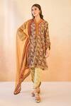 Buy_Nero India_Red Chanderi Embroidery Ruby Mul Dupatta _at_Aza_Fashions