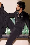 Shop_Jatin Malik_Black Crepe Embroidery Monochrome Jacket Shirt Trouser Set _Online_at_Aza_Fashions