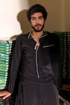 Buy_Jatin Malik_Black Crepe Monochrome 2-piece Set _Online_at_Aza_Fashions