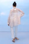 Shop_COUCHÉ BY ANANDINI_Pink Silk Organza Embroidery Collared Designer Soft Illusion Shirt _at_Aza_Fashions
