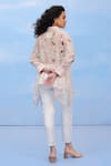 Shop_COUCHÉ BY ANANDINI_Pink Silk Organza Embroidery Collared Floral Cut Bloom Shirt _at_Aza_Fashions