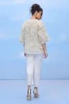 Shop_COUCHÉ BY ANANDINI_Off White Silk Organza Round Neck Grande Petal Top _at_Aza_Fashions